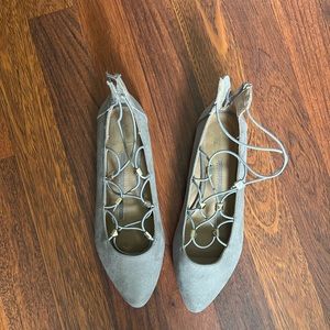 New directions zip up studded flats